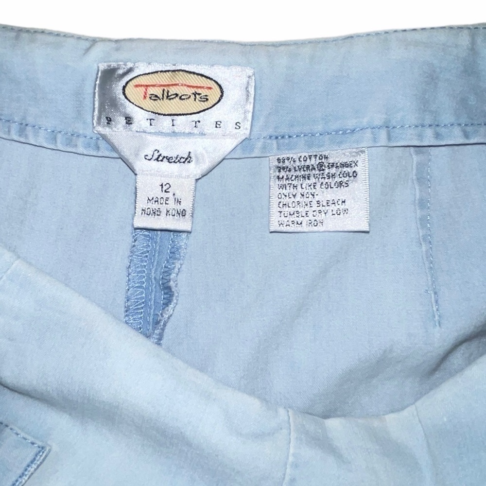 Talbots Petites Chambray Capri Pants Size 12 - Picture 11 of 11